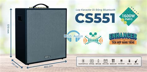 Loa Bluetooth Karaoke Acnos CS551 Công Suất 1600W MinhÂmThanh