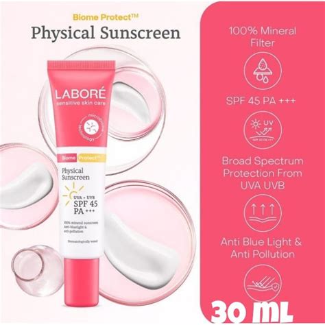 Jual LABORE Physical Sunscreen SPF 45 PA 30ml Shopee Indonesia