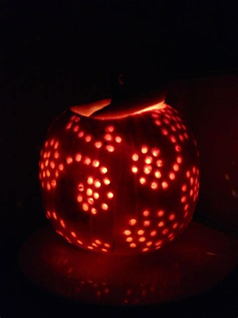 My Pumpkin I Carved First I Made A Design With Black Sharpie Next I