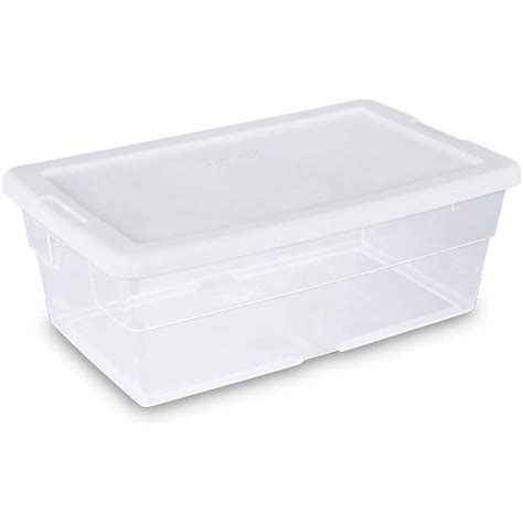 Sterilite Plastic Stackable Storage Box, Clear, 6 Quart in 2022 ...