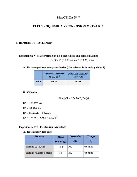 SOLUTION Ejercicios Electroquimica Y Corrosion Metalica Studypool