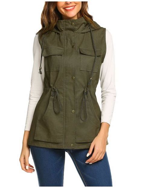 Buy Beyove Womens Lightweight Sleeveless Military Anorak Cargo Vest Online Topofstyle