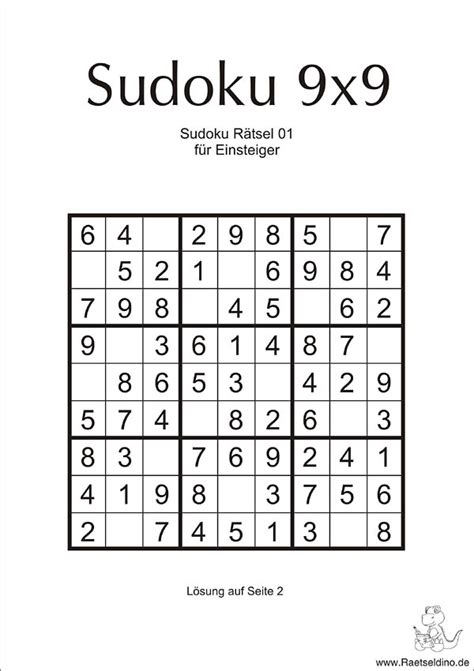 Sudoku Vorlage F R Einsteiger Zum Ausdrucken