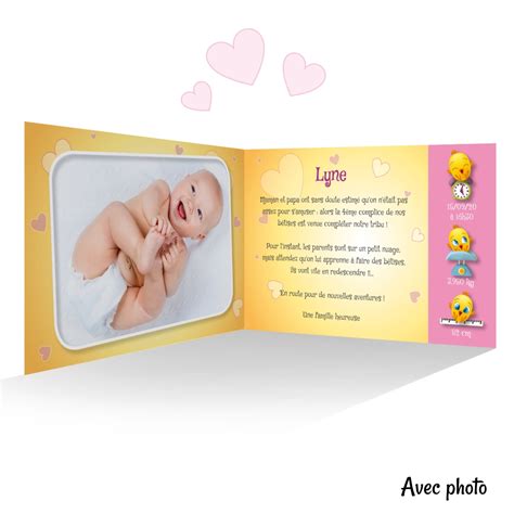 Faire Part Naissance Fille Sp Cial Famille Nombreuse Amusant Enfants