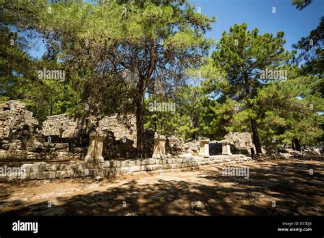 Ruins Of Ancient City Of Phaselis Kemer Antalya Province Turkey