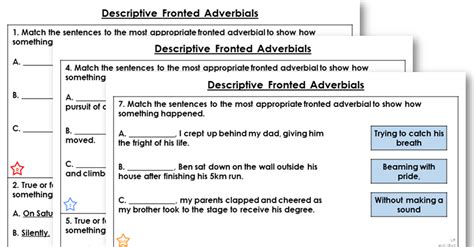 Year 4 Descriptive Fronted Adverbials Lesson Classroom Secrets