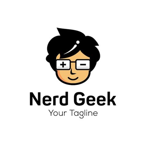 Premium Vector Geek And Nerd Logo Character Vector Template