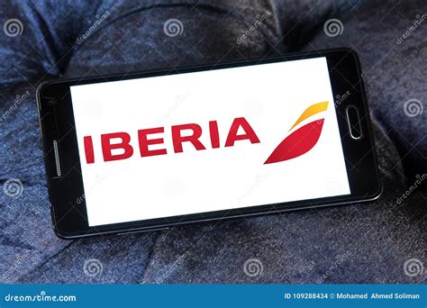 Iberia Airlines logo editorial stock image. Image of plane - 109288434