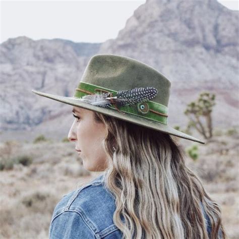 Green Rancher Western Hat In 2021 Cowgirl Hats Felt Cowboy Hats