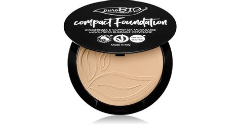 Purobio Cosmetics Compact Foundation Fondotinta Compatto In Polvere Spf