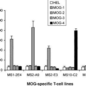 The Reactivity Of Representative T Cell Lines To The Myelin