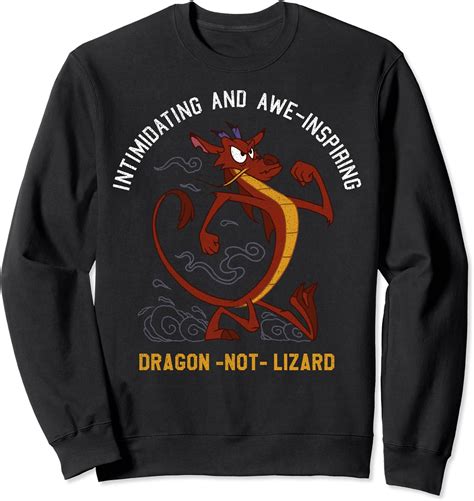 Amazon Disney Mulan Mushu Dragon Not Lizard Portrait Sweatshirt