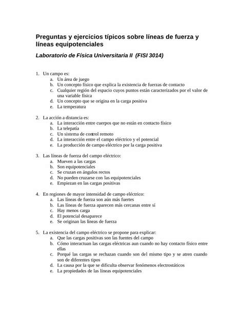 PDF Laboratorio de Física Universitaria II FISI 3014 PDF