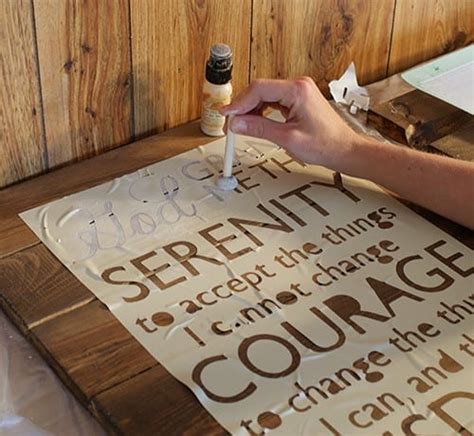 How To Stencil On Wood Cut The Wood