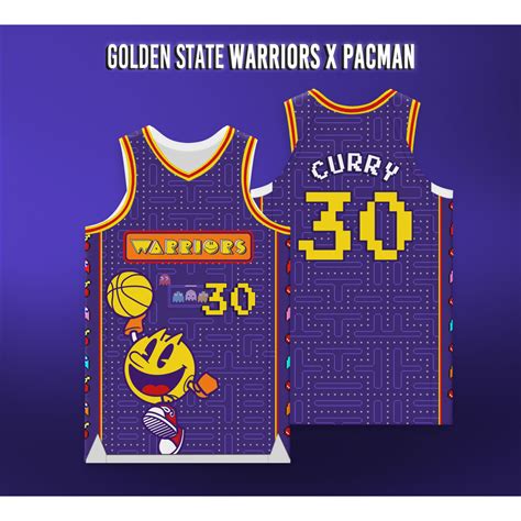 2023 GSW X PACMAN ARCADE EMPHIRE EDITION FULL SUBLIMATION JERSEY