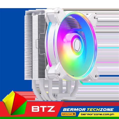 Cooler Master Hyper Halo Argb White Cpu Air Cooler Bermor Techzone