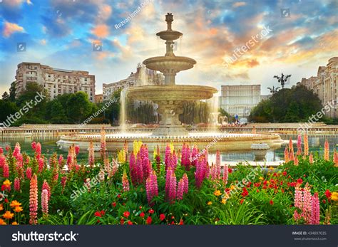 Bucharest Sunset Unirii Square Piata Unirii Stock Photo 434897035 ...