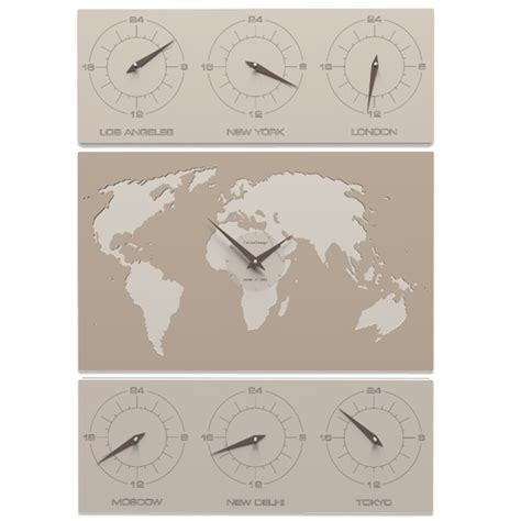 Callea Design V Cosmo Wall Clock For Office Caffelatte Planisphere Time