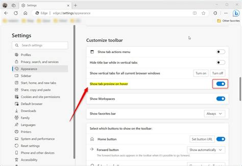 How To Turn On Or Off Show Tab Preview On Hover In Microsoft Edge Geek Rewind