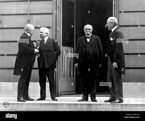 WWI, Paris Peace Conference, Council of Four, 1919 Stock Photo - Alamy