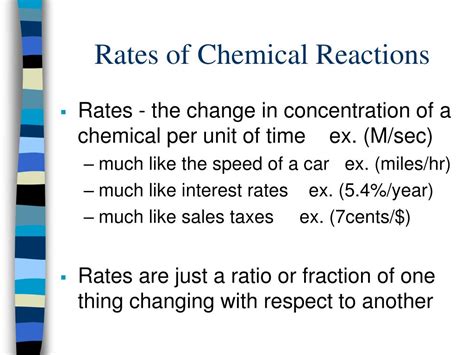 Ppt Chemical Kinetics Rates Of Reactions And Reaction Mechanisms