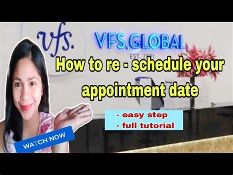 How To Re Schedule An Appointment In Vfs Global Step By Step Guide