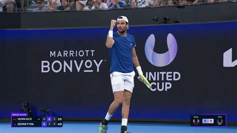 Matteo Berrettini Supera Hurkacz In Set E Porta L Italia Sul Alla