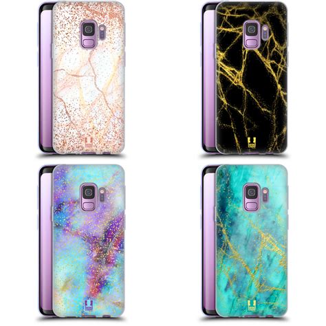 Head Case Designs Glittery Marble Prints Soft Gel Case For Samsung Phones 1 Ebay