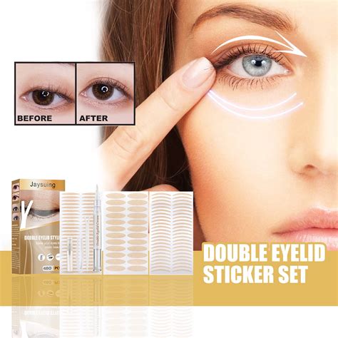 480Pcs Invisible Double Eyelid Lifter Strips Eyelid Tape Waterproof