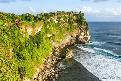 Uluwatu Cliff Bali Indonesia Stock Image Image Of Clouds Panorama