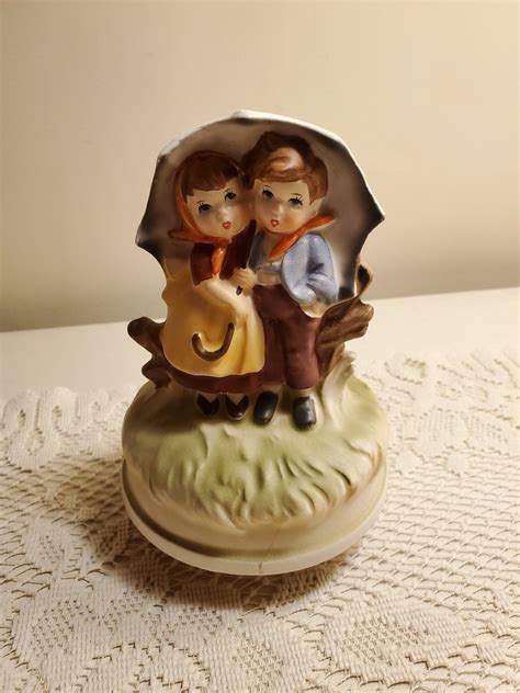 Vintage Hummel Musical Rotating Figurine Boy Girl Etsy