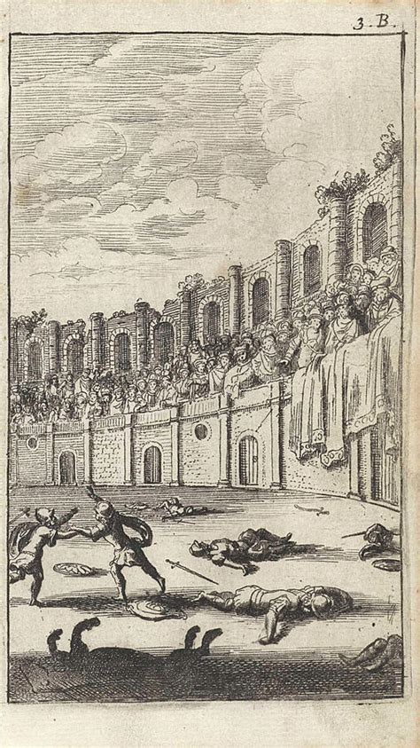 Fighting Gladiators In An Arena Abraham Dircksz Santvoort Drawing By