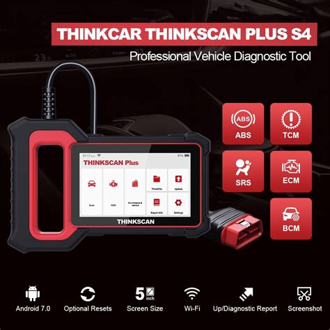 Thinkcar Thinkscan Plus S Lifetime Free Optional Resets Car