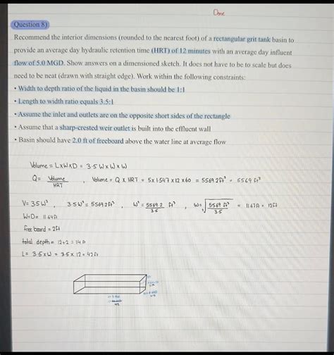 Solved Buoyancy Recommend The Elevation To Set The Invert Chegg