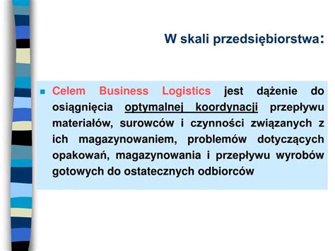 PPT LOGISTYKA PRZEMYSŁOWA PowerPoint Presentation free download ID