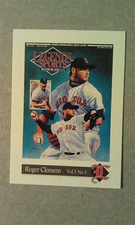 Roger Clemens Boston Red Sox Legends White Border C13 Oddball WOW EBay