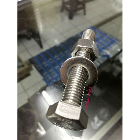 Jual Baut Mur Stainless M X Full Thread Baut Ss M X