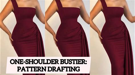 How To Draft A One Shoulder Bustier Pattern Beginners Friendly YouTube