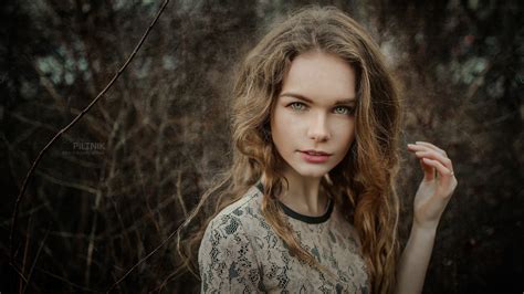 Wallpaper Blonde Face Portrait Women Outdoors Depth Of Field