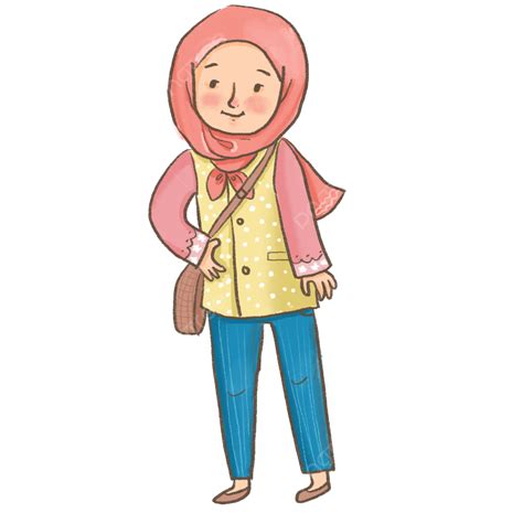 Moda Hijab Meninas PNG Garota Hijab Moda Bonitinho Imagem PNG E PSD