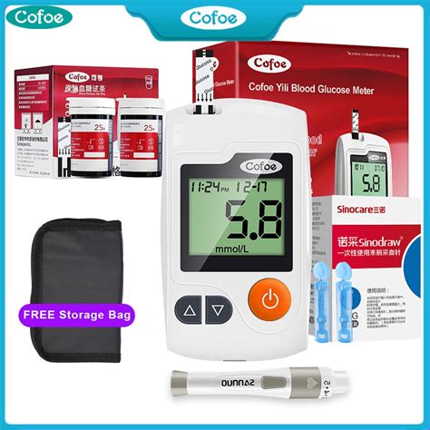 Cofoe Yili Blood Suger Monitor With Pcs Test Strips And Lancets Blood