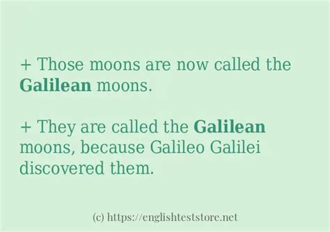 Example Uses In Sentence Of Galilean EnglishTestStore Blog