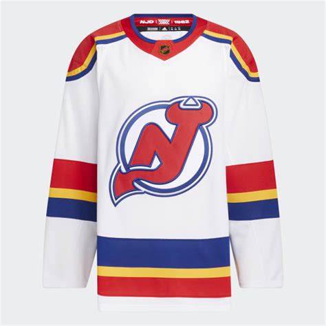 Adidas Devils Authentic Reverse Retro Wordmark Jersey White Men S