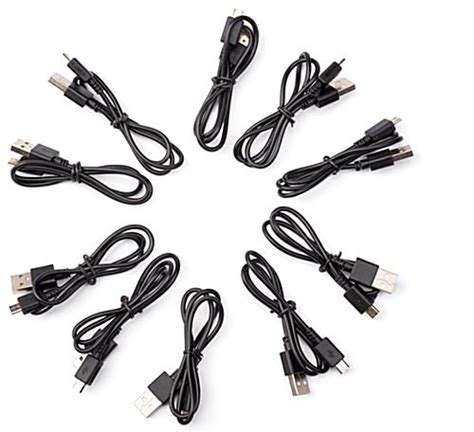 10-Pack Micro USB Cables | 21" Cords