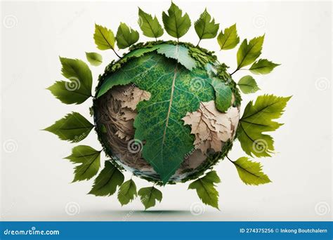 Leaves In Forming An Eco Friendly Earth Shape World Environment Day