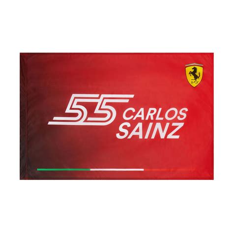 Flag Carlos Sainz 55 Ferrari F1 Accessories Flags Shop By Driver