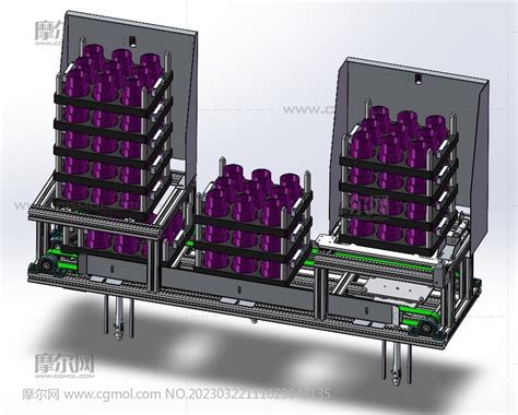 带双轨输送机的弹出系统 机械工具模型下载 摩尔网cgmol
