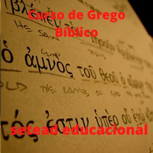 Curso De Grego B Blico Portal Setead Educacional