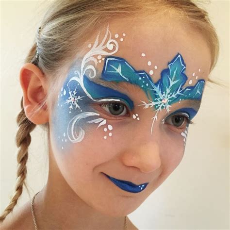 Elsa Face Paint Elsa Facepaint Frozen Frost Blue Elsa Face