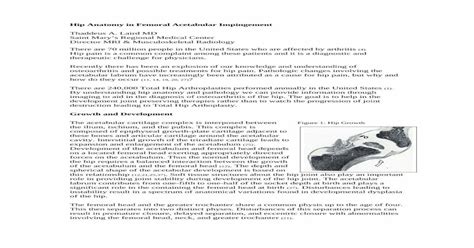 Biomechanics of Femoral Acetabular Impingement M-F... · Hip Anatomy in ...